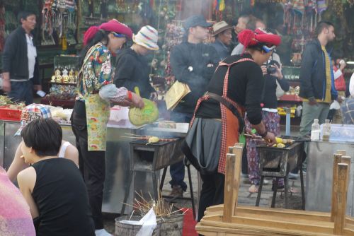 Ehtnic Women Preparing Food